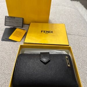 Fendi Black Leather Wallet